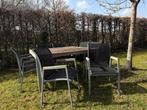 Tuintafel met 8 stoelen, Tuin en Terras, Ophalen, Gebruikt, Eettafel, Hardhout
