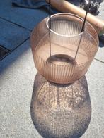 Glazen kaarsenhouder / lantaarn in roze glas!, Ophalen, Gebruikt, Kaars