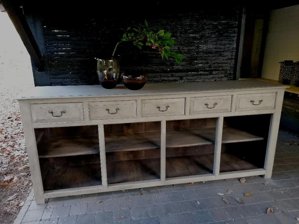 Antiek dressoir in eik, gepatineerd, Enlèvement