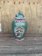Grote Chinese porseleinen vaas met deksel, Antiek en Kunst, Ophalen