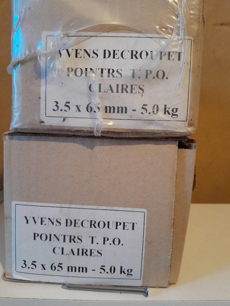 Pointes claires 3,5 x 65 mm, Bricolage & Construction, Quincaillerie & Fixations, Enlèvement, Neuf, 50 à 100 mm, Clous
