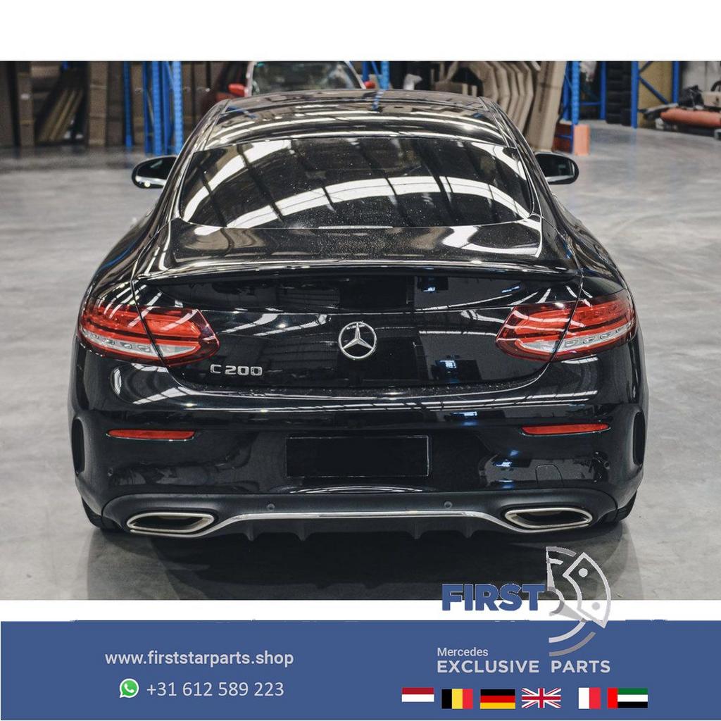 W205 C205 Mercedes C KLASSE C43 C63 AMG Coupé SPOILER ZWART, Arrière, Haillon arrière, Utilisé, -