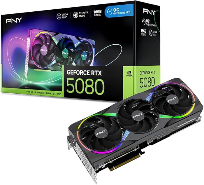 Geforce RTX 5080 pny oc rgb, Computers en Software, Videokaarten, Ophalen of Verzenden, Zo goed als nieuw
