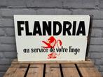 Panneau d'affichage en émail ancien Flandria, Enlèvement, Utilisé, Panneau publicitaire
