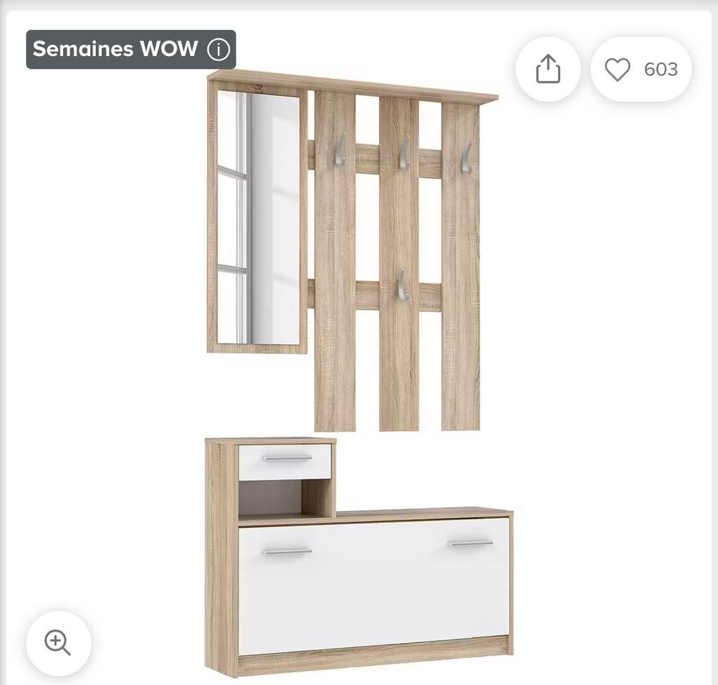 Porte manteau / armoir a chaussure, Enlèvement, Utilisé, Avec tiroir(s)