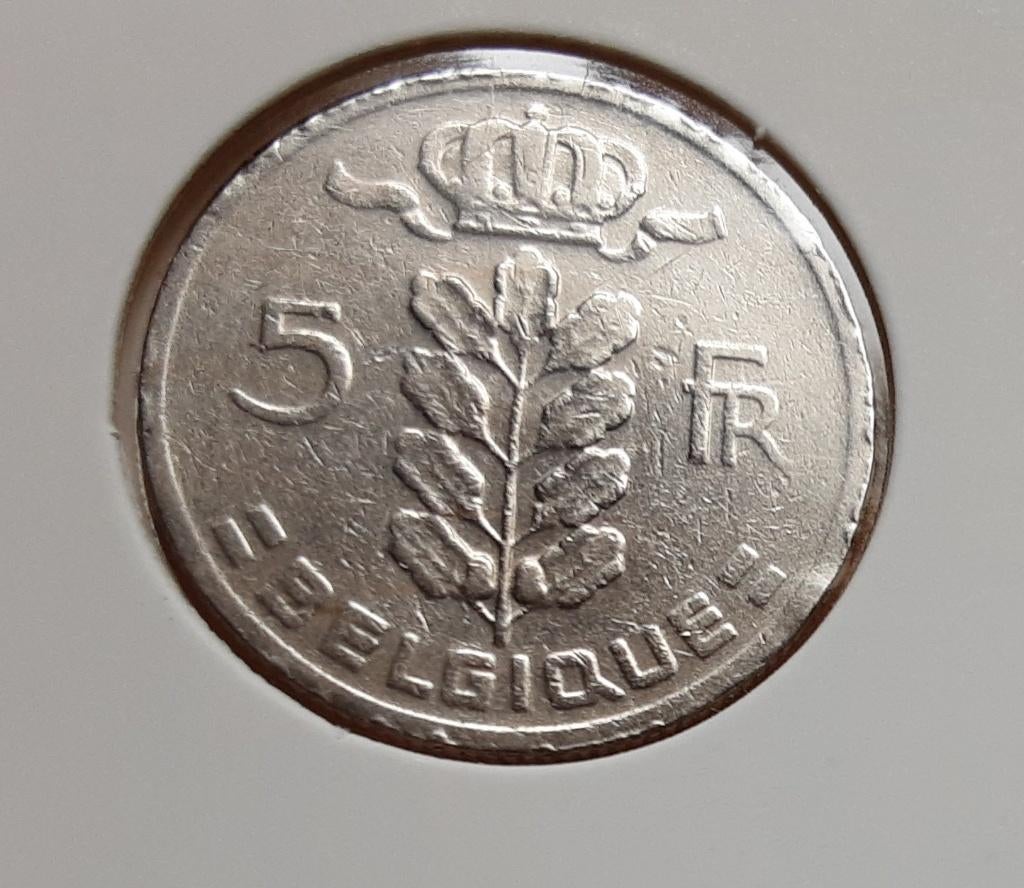 België – 5 frank – 1967 fr. (Ref 087)., Postzegels en Munten, Munten | België, Ophalen of Verzenden, Losse munt