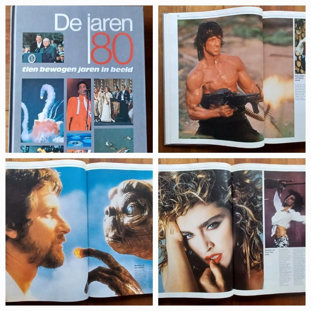 Boek/ De jaren '80/ Madonna/Dallas/Michael Jackson/E.T., Enlèvement ou Envoi
