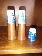 Trio van Delfts porseleinen vingerhoedje., Verzamelen, Ophalen, Zo goed als nieuw, Porselein