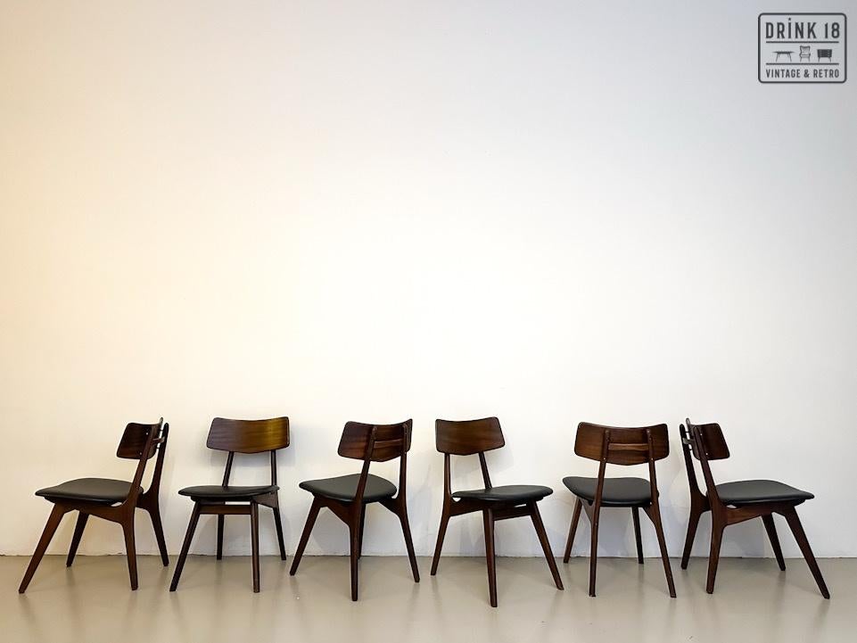 Zes Stavanger eetkamerstoelen - Louis van Teeffelen, Antiquités & Art, Curiosités & Brocante, Enlèvement