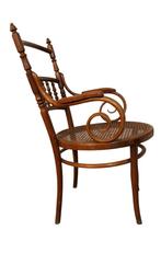 Josef Hofmann fauteuil van hout en riet, Antiek en Kunst, Ophalen