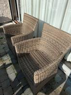 6 tuin stoelen in riet koopje slechts 300€ gratis tafel, Ophalen, Zo goed als nieuw, Hout