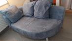 Zeer comfortabele 3zit in blauw daim, Enlèvement, Utilisé, Bleu