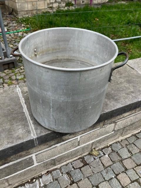 ANCIENNE MARMITE EN ALUMINIUM H : 43 CM, DIAM : 44 CM, Maison & Meubles, Cuisine | Casseroles & Poêles, Enlèvement ou Envoi, Utilisé