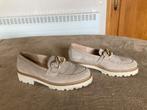 Beige moccassins in daim, Gabor, maat 5 1/2  (2x gedragen), Enlèvement ou Envoi, Beige, Gabor, Comme neuf