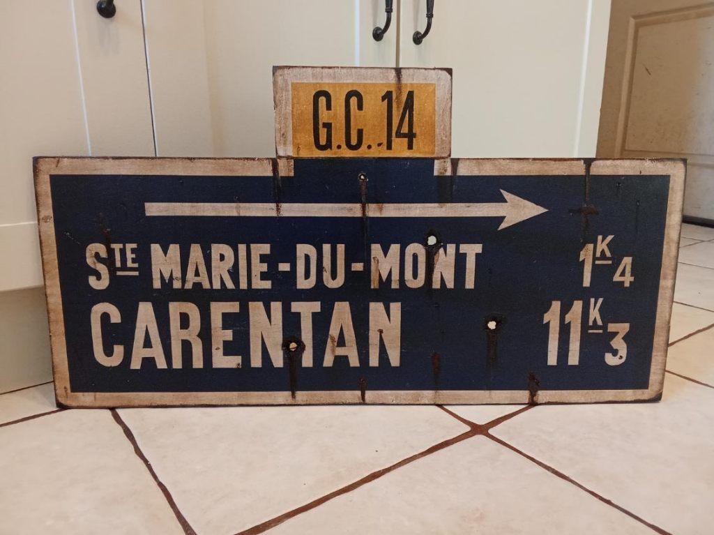 Panneau WW2 - Normandie D.DAY : STE MARIE DU MONT / CARENTAN, Collections, Objets militaires | Seconde Guerre mondiale, Enlèvement ou Envoi