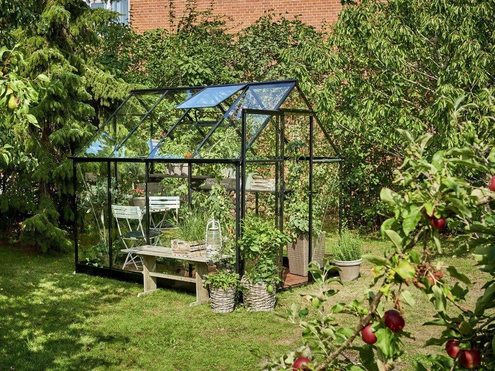 Tuinkas Qube 68, zwart gecoat, Verzenden