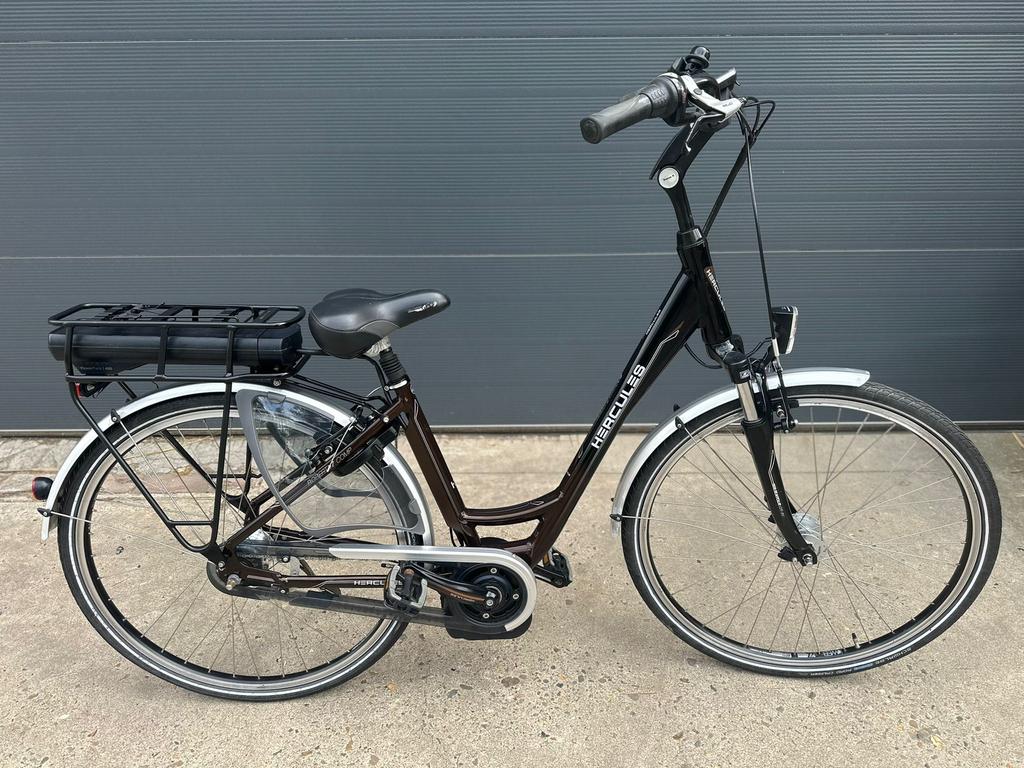 Electrische hercules bosch middenmotor fiets, Versnellingen, Zo goed als nieuw, Minder dan 47 cm, Schijfrem