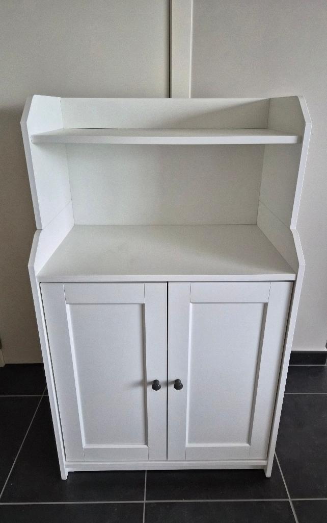 Witte kast met 2 deuren, Ophalen, Met plank(en), 100 tot 150 cm, 50 tot 100 cm