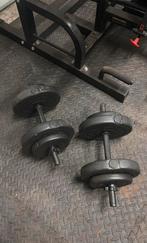Verstelbare Dumbbellset, Sport en Fitness, Fitnessmaterialen, Ophalen, Zo goed als nieuw, Halterschijven
