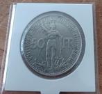 50 franc 1935 wereldtentoonstelling, Zilver, Ophalen of Verzenden, Losse munt, Zilver