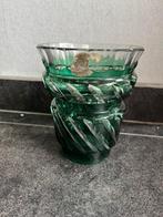 Vase vert Val Saint Lambert - hauteur 16 cm - signé, Enlèvement