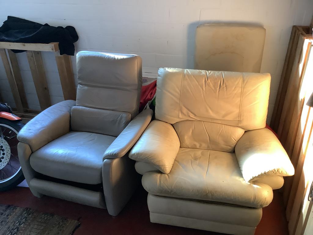 Zetels relax GRATIS, Maison & Meubles, Enlèvement, Utilisé, Cuir