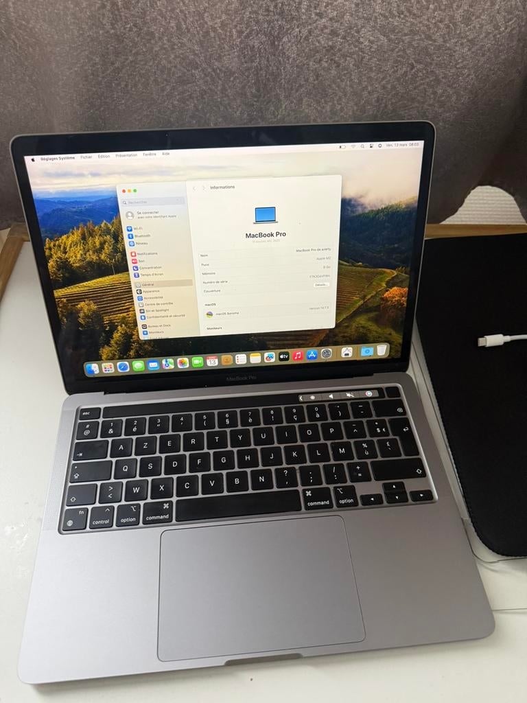 Macbook Pro 13 m2 512 GB, Computers en Software, Ophalen of Verzenden, Zo goed als nieuw, 13 inch, MacBook