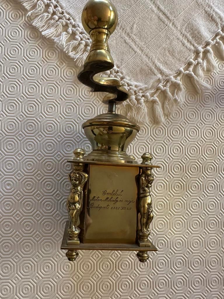 Antieke koffiemolen koper, Antiek en Kunst, Ophalen, Koper