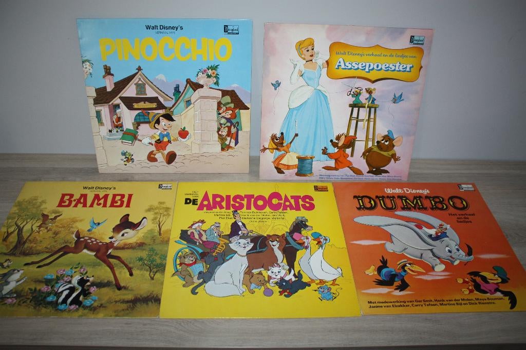Lot van 5 Nederlandstalige Disney Langspeelplaten, Ophalen of Verzenden, Overige figuren, Zo goed als nieuw, Overige typen