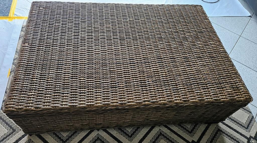 Table de salon en rotin, Maison & Meubles, 100 à 150 cm, Moins de 50 cm, Enlèvement, Utilisé