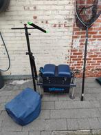 Zitkist met steunen, Feeder Hengel, molen en Schepnet, Enlèvement, Moulinet