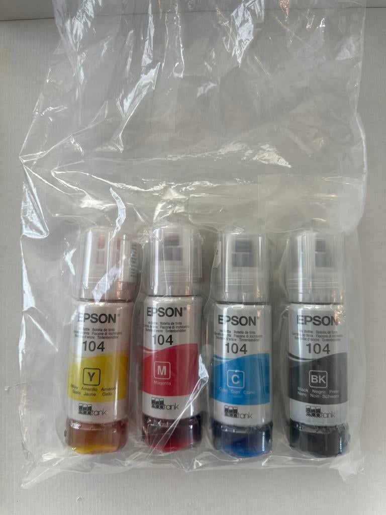 Epson 104 originele inkt – NIEUW (4 kleuren set), Ophalen of Verzenden, Nieuw, Overige typen