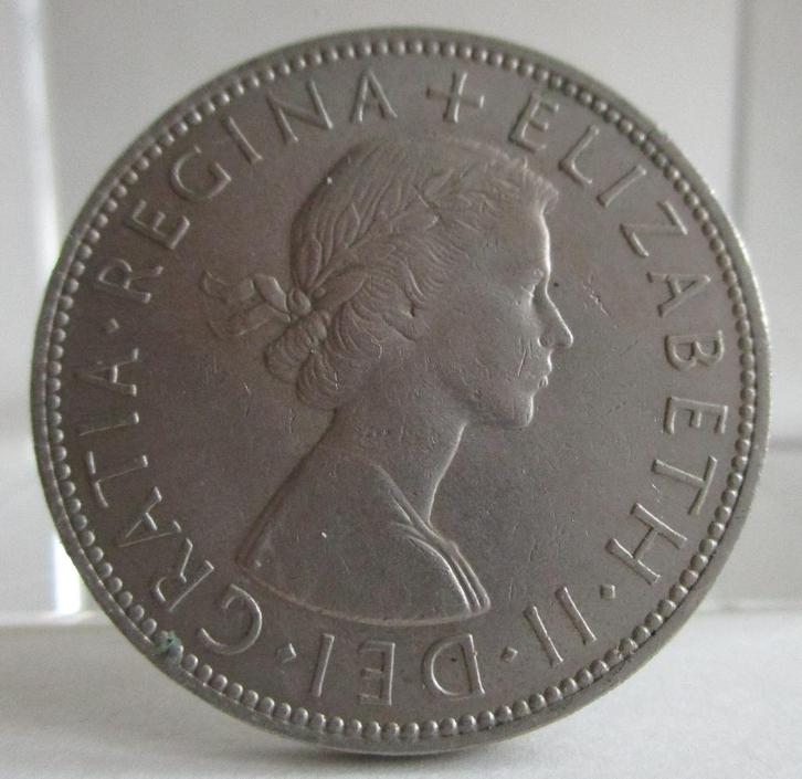 1966 -Del Gratia- Queen Regina Elizabeth ll -Halve Kroon- GB, Postzegels en Munten, Munten en Bankbiljetten | Verzamelingen, Munten