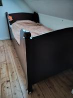 Leuk retro houten bed incl lattenbodem, Huis en Inrichting, Slaapkamer | Bedden, Ophalen, Bruin
