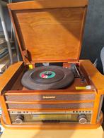 Vintage radio.Met cassettedeck platenspeler CD speler en USB, Ophalen, Platenspeler