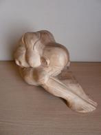 Houten gesculptuurde Yogiman (huilende Boeddha) 33cm!!, Ophalen of Verzenden