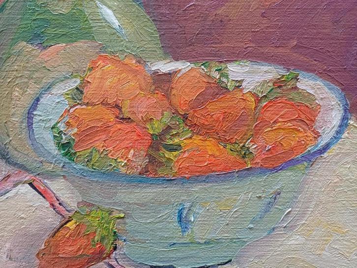 Schilderij M.VAN DEN BEMPT  "Modern stilleven"  30x40, Antiek en Kunst, Kunst | Schilderijen | Modern, Ophalen of Verzenden