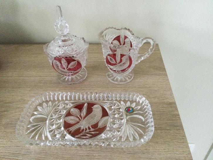 Vintage schaal met melkkan en suikerpot. Nieuwstaat., Maison & Meubles, Accessoires pour la Maison | Autre, Neuf, Enlèvement