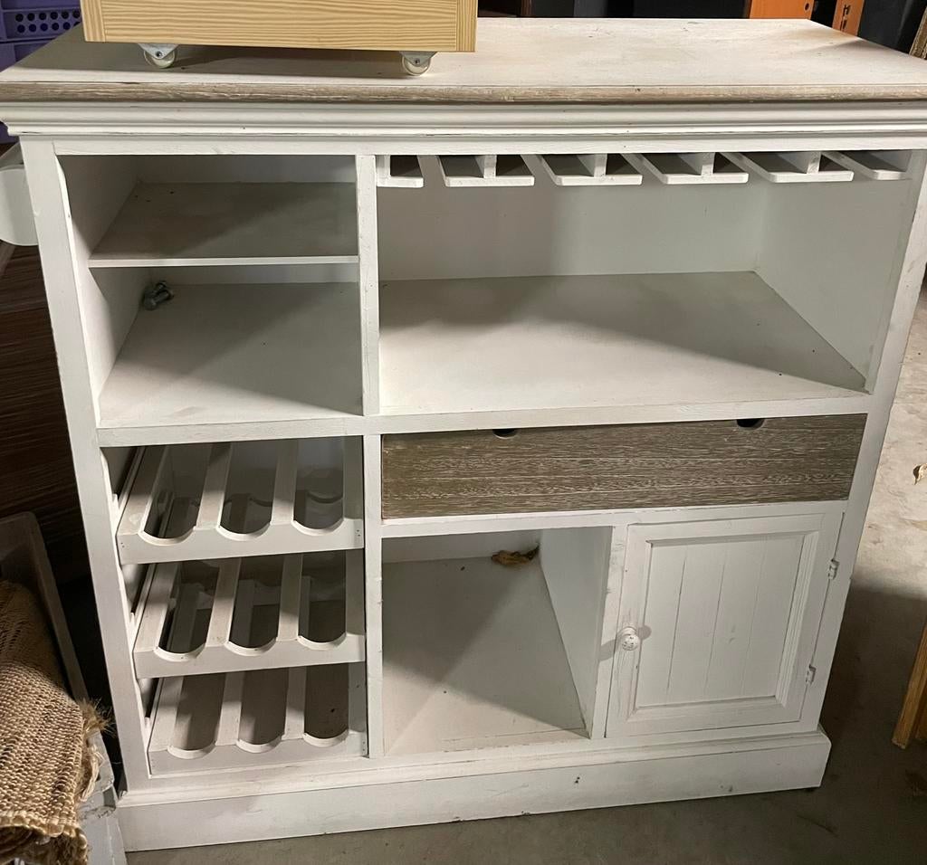 Meuble BAR avec 2 tabourets, Maison & Meubles, Tabourets de bar, 2 tabourets, Enlèvement, Comme neuf