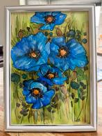 Bloemen Aquarel Blauwe Papavers, Verzenden