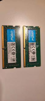 Crucial 2 x 8GB DDR4-2133 SODIMM 1.2V cl15, Computers en Software, RAM geheugen, Ophalen, Gebruikt, DDR4, Laptop