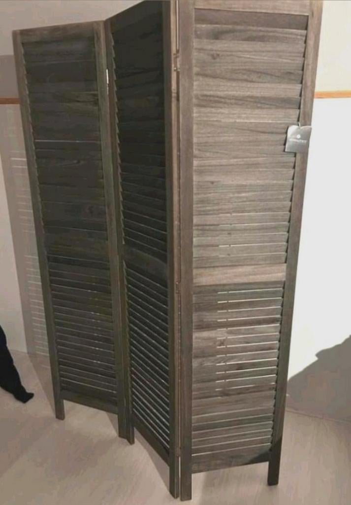 ❇️ Joli paravent 3 panneaux 40 X6 X 170 cm Atmosphera bois, Enlèvement, Utilisé