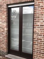 raam Afzelia hout dubbel glas, Ophalen, Gevelraam of Ruit, Gebruikt, 160 cm of meer