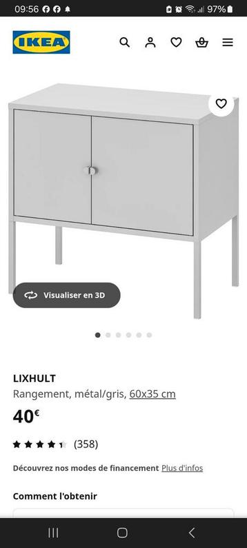 Metalen kasten van Lixhult van Ikea.  beschikbaar voor biedingen