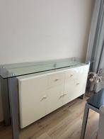 Italiaans design dressoir – wit hoogglans, in goede staat, Huis en Inrichting, Ophalen, Overige materialen, 200 cm of meer, Modern