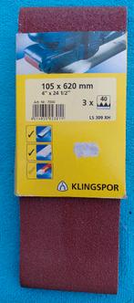 Schuurbanden afm.: 105 x 620mm - merk: Klingspor., Doe-het-zelf en Bouw, Gereedschap | Schuurmachines, Ophalen of Verzenden, Nieuw