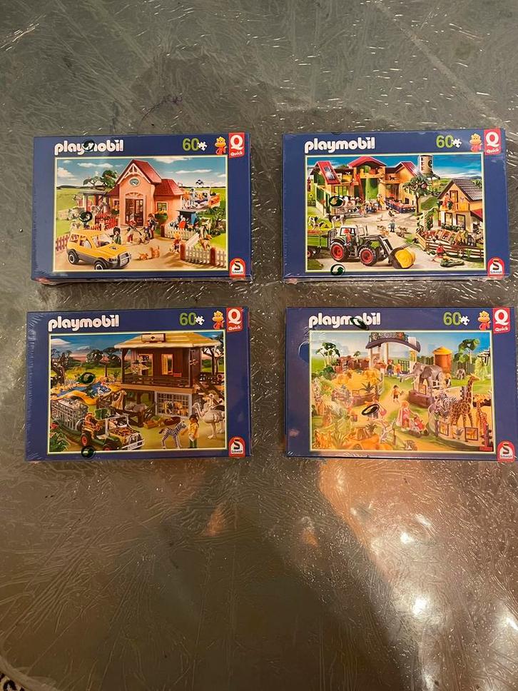 Nieuwe Playmobil puzzels – 4 verschillende sets 60 stukjes, Kinderen en Baby's, Speelgoed | Playmobil, Zo goed als nieuw, Ophalen