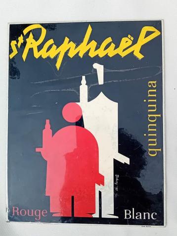 Panneau d'affichage vintage en métal Saint Raphaël, Enlèvement ou Envoi, Comme neuf, Panneau publicitaire