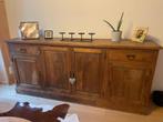 Massief eiken antieke commode met 2 laden en 4 deuren, Antiek en Kunst, Ophalen