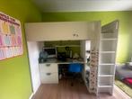 Verhoogde bed met bureau en kast., Kinderen en Baby's, Gebruikt, Ophalen